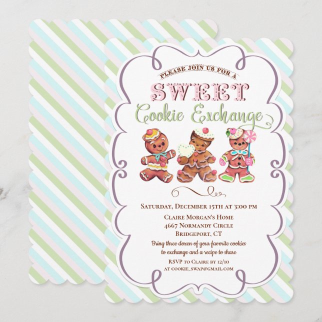 Cookie Exchange Holiday Party Invitation (Front/Back)