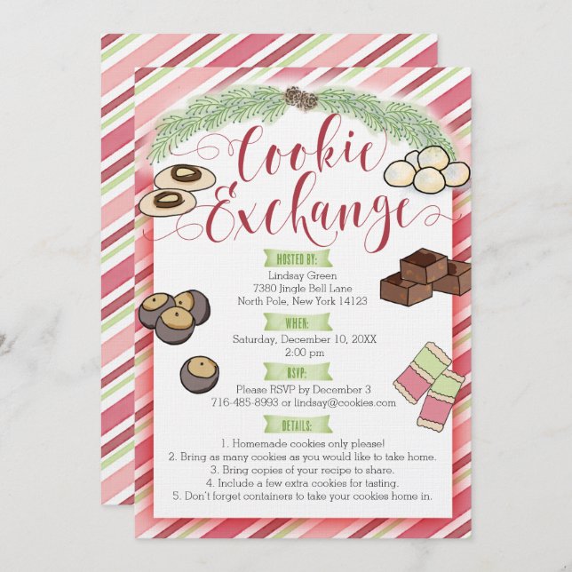 Cookie Exchange Invitation (Front/Back)