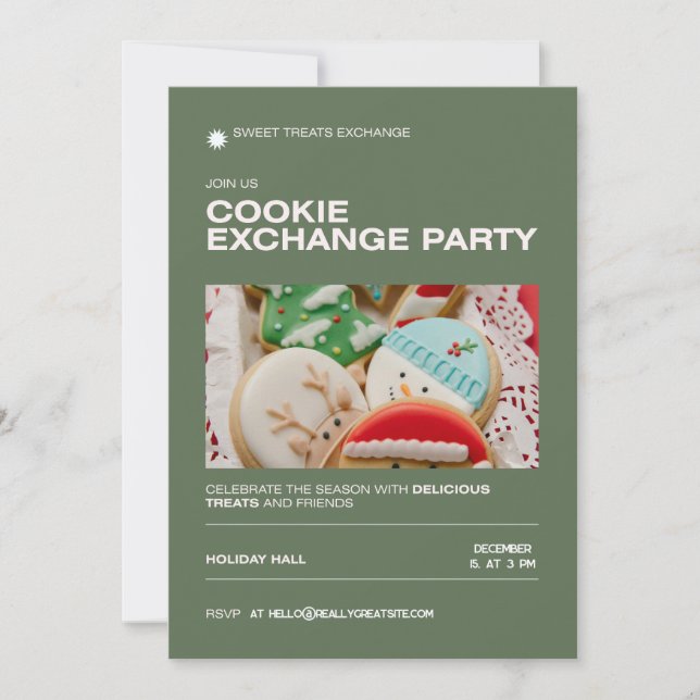 Cookie Exchange Party custom  Invitation (Front)
