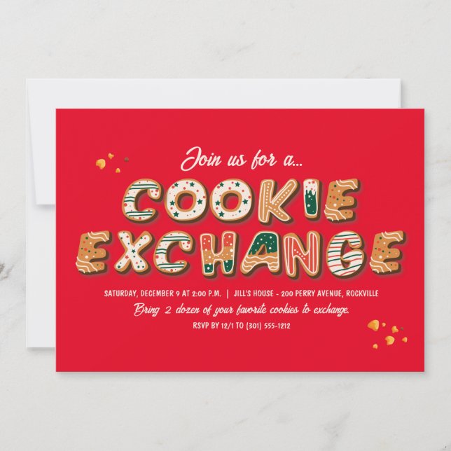 Cookie Exchange Party Invitation (Front)