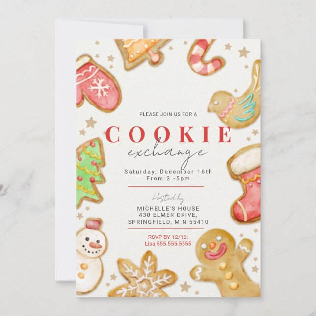 Cookie Exchange Party Invitation (Front)