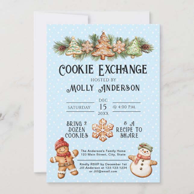 Cookie Exchange Party Invitation (Front)