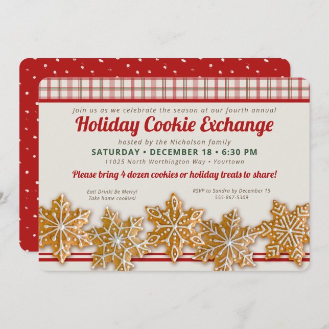 Cookie Exchange Swap | Holiday Baking Party Invitation (Front/Back)