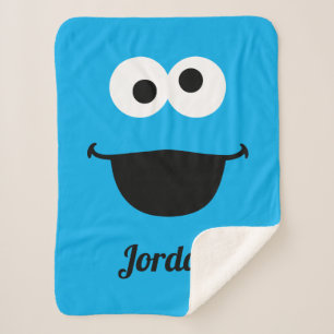 Cookie Face Art Add Your Name Sherpa Blanket