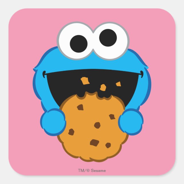 Cookie Face Square Sticker (Front)