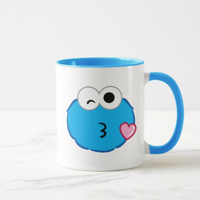 Cookie Face Throwing a Kiss Mug (Right)