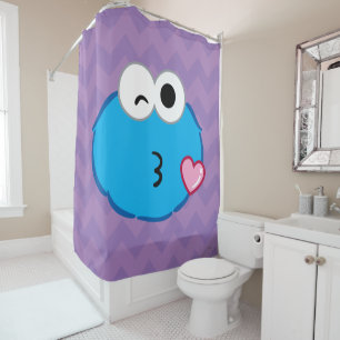Cookie Face Throwing a Kiss Shower Curtain