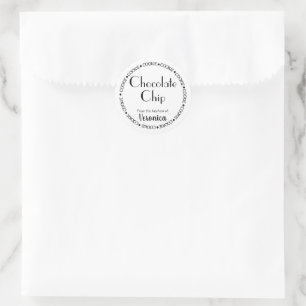 Cookie Flavour label, Gourmet cookie tag