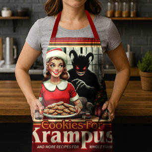 Cookie For Krampus Merry Krampus Christmas Horror Apron