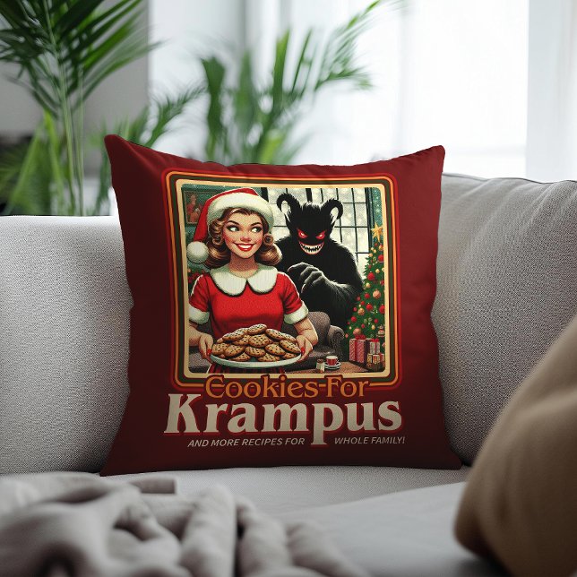Cookie For Krampus Merry Krampus Christmas Horror Cushion (Creator Uploaded)