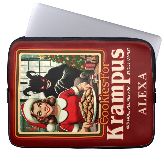 Cookie For Krampus Merry Krampus Christmas Horror Laptop Sleeve (Front)