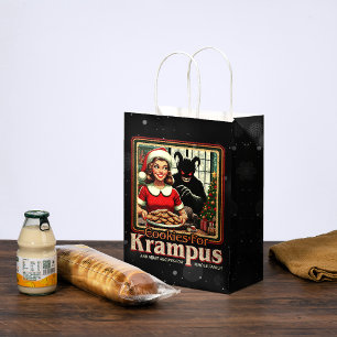 Cookie For Krampus Merry Krampus Christmas Horror Medium Gift Bag