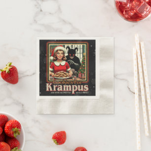 Cookie For Krampus Merry Krampus Christmas Horror Napkin
