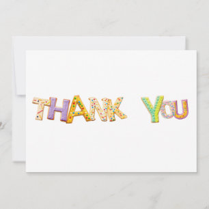 COOKIE FROSTING EXTREME FONT THANK YOU CARD