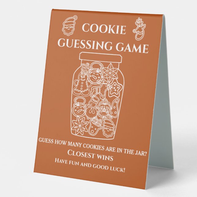 Cookie Guessing Game| Christmas Party Brown  (Front)