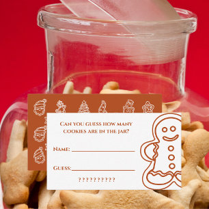 Cookie Guessing Game Christmas Party Brown Card