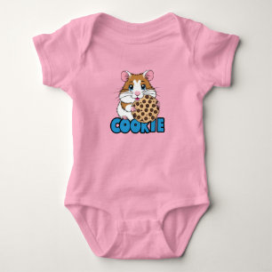 Cookie hamster baby bodysuit