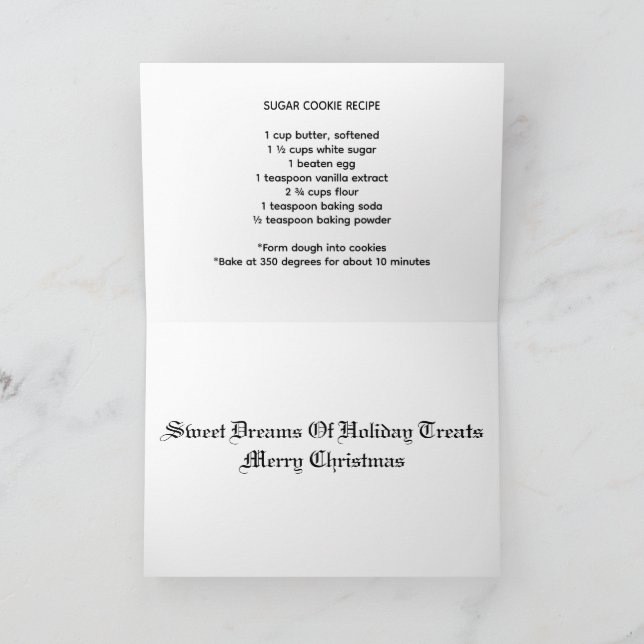 Cookie Holiday Card (Inside)