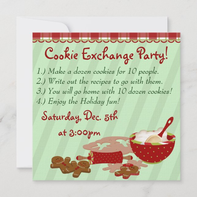 Cookie Holiday Party Invitation (Front)