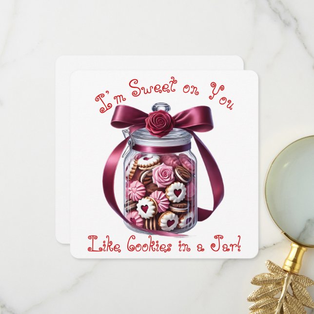 Cookie Jar - Valentine's Day Card (Front/Back In Situ)