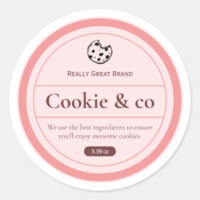 Cookie Labels, Yoghurt Labels, Labels For Jars (Front)