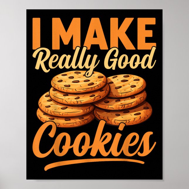 Cookie Maker Co. Uni-adults Humourous Modern Black Poster (Front)