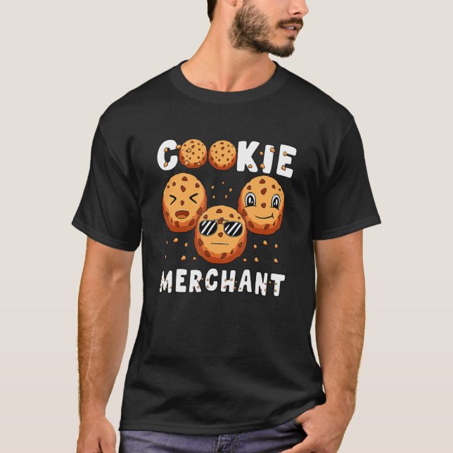 Cookie Merchant Seller Baking Cookies Boys Girls T-Shirt (Front)