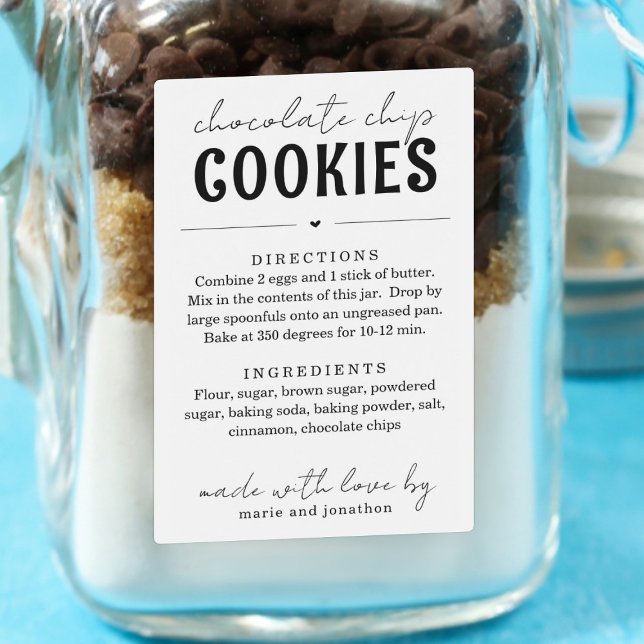 Cookie Mix in a Jar Gift  Food Label (Creator Uploaded)