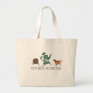 Cookie Momster Large Tote Bag