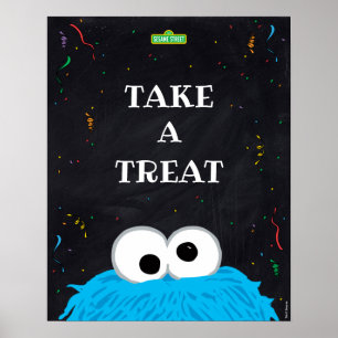 Cookie Monster 1st Birthday Take A Treat Poster