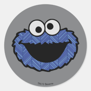 Cookie Monster 80's Throwback Classic Round Sticker