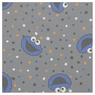 Cookie Monster   80's Throwback Polka Dot Pattern Fabric