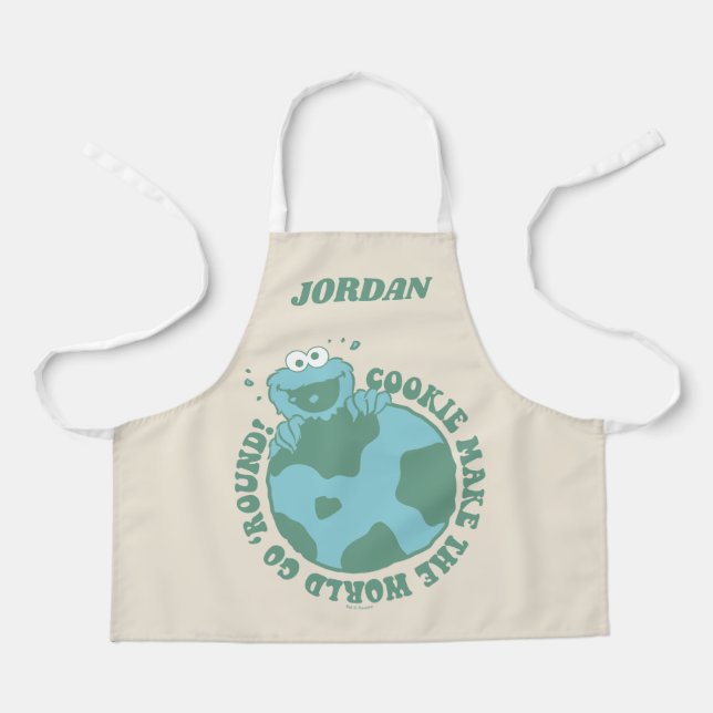 Cookie Monster | Add Your Name Apron (Front)