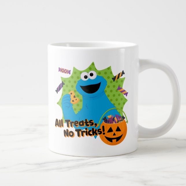 Cookie Monster | All Treats, No Tricks! Large Coffee Mug (Right)