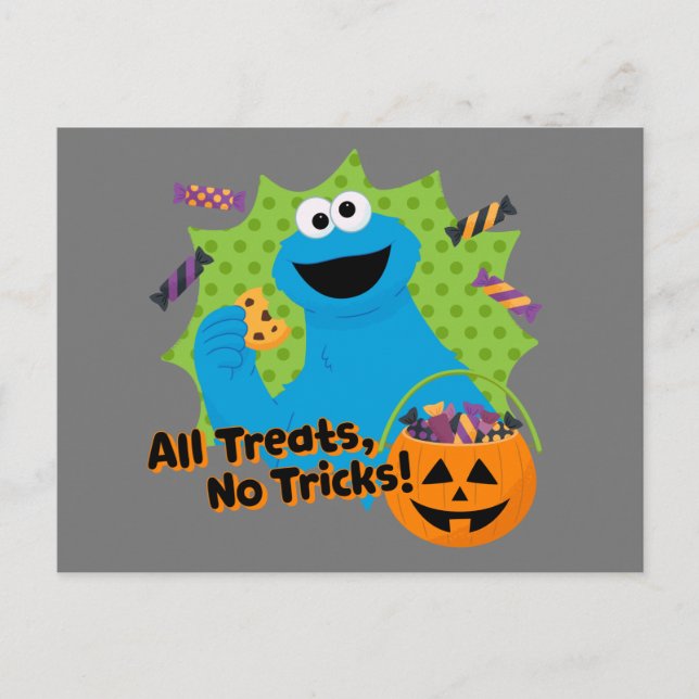 Cookie Monster | All Treats, No Tricks! Postcard (Front)