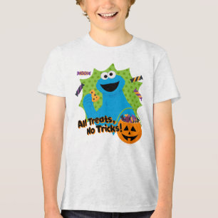Cookie Monster   All Treats, No Tricks! Tri-Blend Shirt