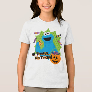 Cookie Monster   All Treats, No Tricks! Tri-Blend Shirt