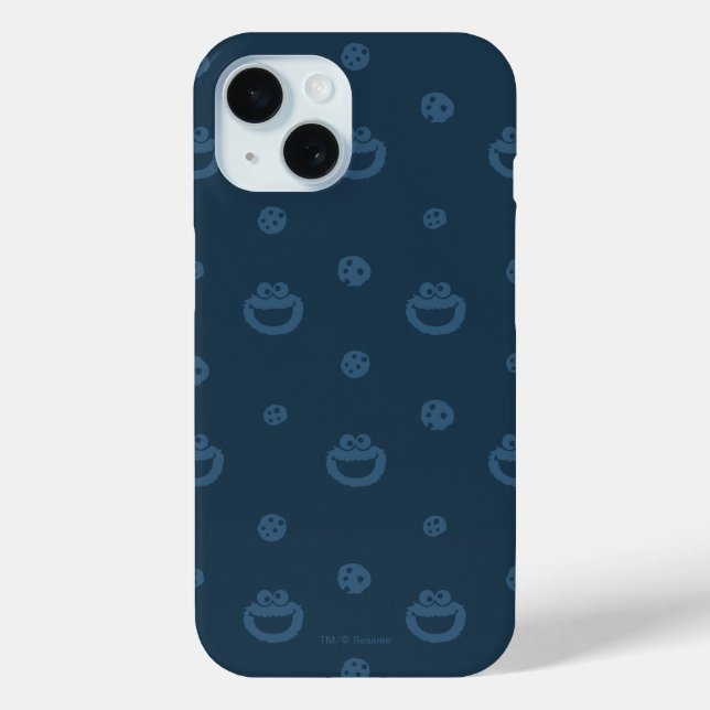 Cookie Monster and Cookies Blue Navy Pattern Case-Mate iPhone Case (Back)