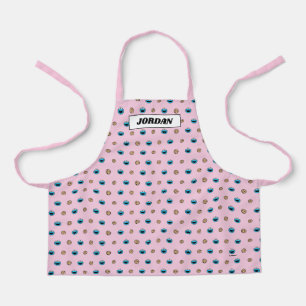 Cookie Monster and Cookies Pink Pattern Apron