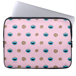 Cookie Monster and Cookies Pink Pattern Laptop Sleeve