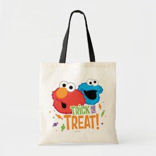 Cookie Monster and Elmo - Trick or Treat Tote Bag