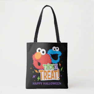 Cookie Monster and Elmo - Trick or Treat Tote Bag