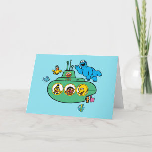 Cookie Monster and Sesame Pals Submarine Card