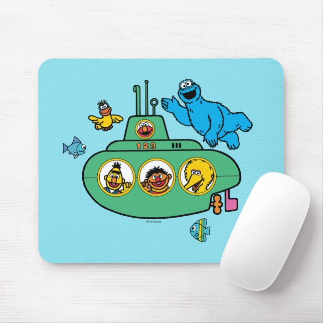 Cookie Monster and Sesame Pals Submarine Mouse Mat (With Mouse)