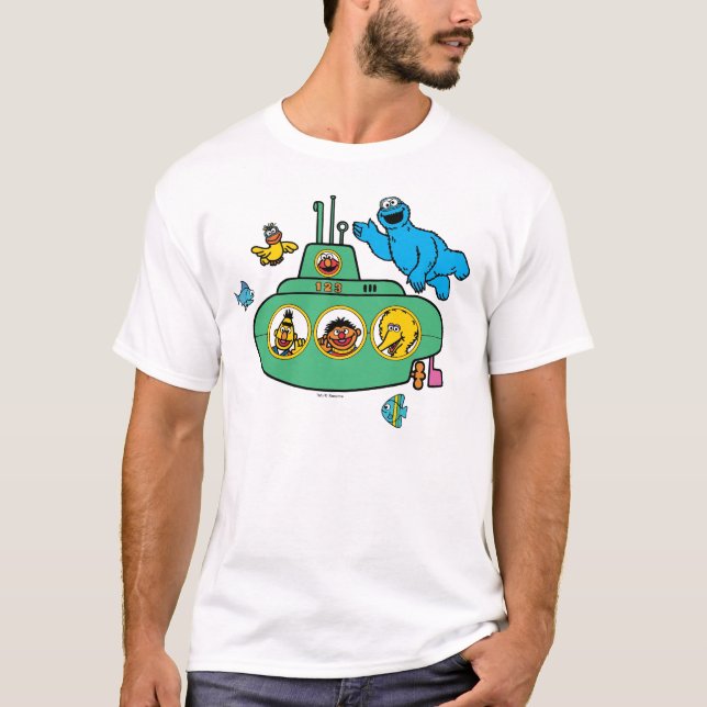 Cookie Monster and Sesame Pals Submarine T-Shirt (Front)