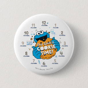 Cookie Monster Any Time is Cookie Time 6 Cm Round Badge