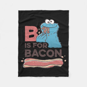 Cookie Monster B Is For Bacon  Fleece Blanket