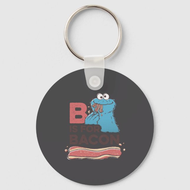 Cookie Monster B Is For Bacon  Key Ring (Front)