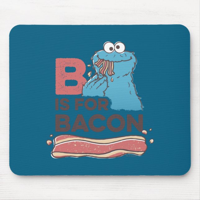 Cookie Monster B Is For Bacon  Mouse Mat (Front)
