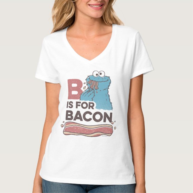 Cookie Monster | B is for Bacon T-Shirt (Front)